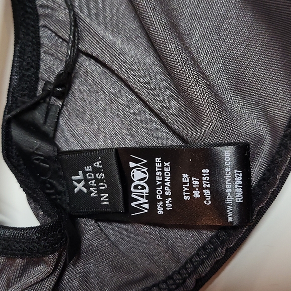 House of Widow Slinky Spandex Triangle bra Gray Women's Extra Large XL NWT - Picture 7 of 11